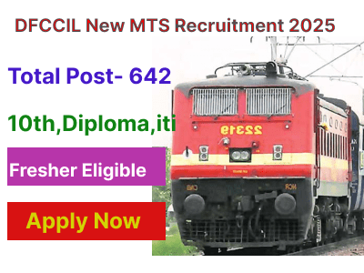 DFCCIL New MTS Recruitment 2025
